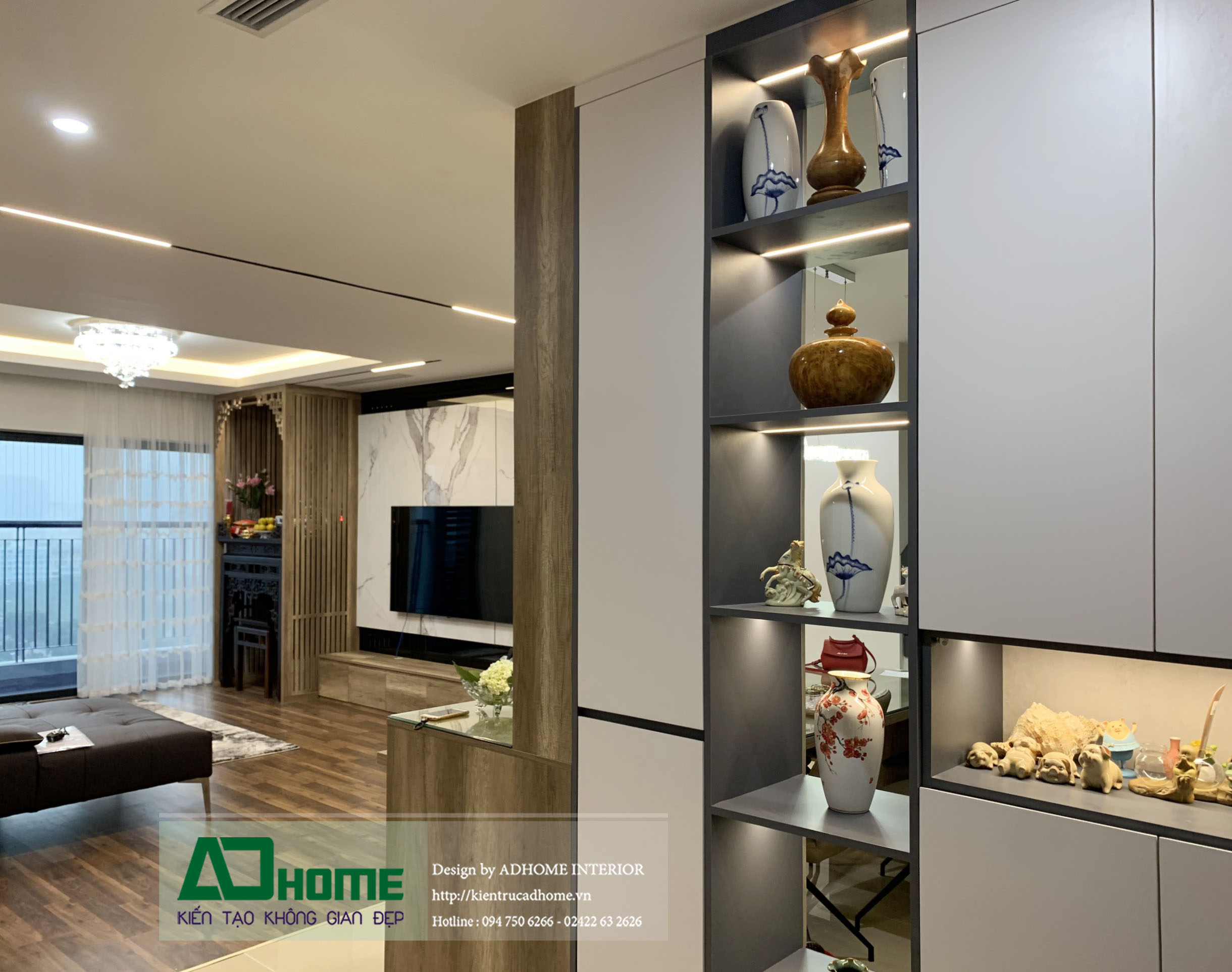 Goldmarkcity - Thiết kế và thi công nội thất căn hộ 08 Diamond 139m2