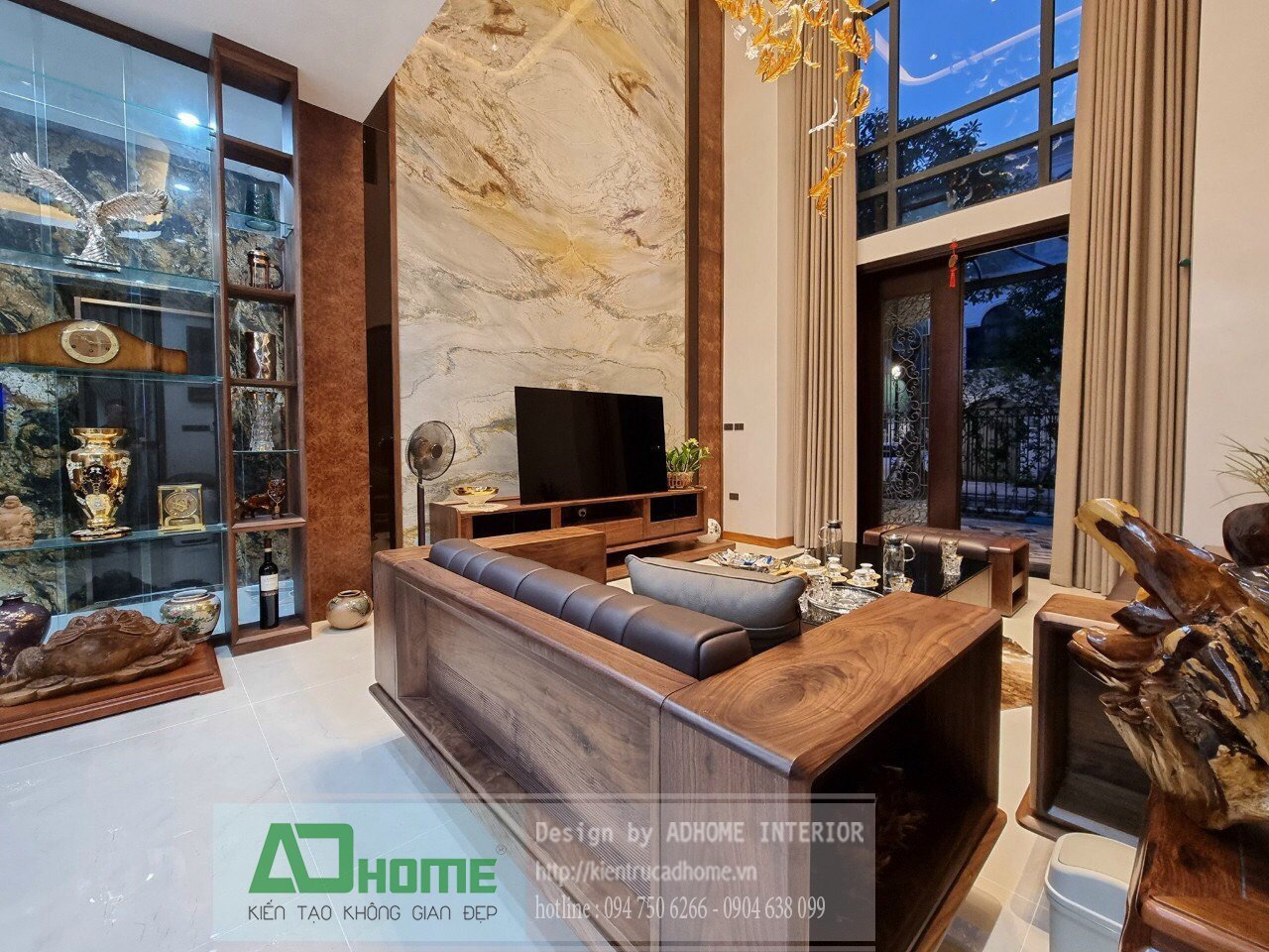 Thi công Nội thất Biệt thự Vinhomes Riverside - Gỗ Tự nhiên Óc Chó