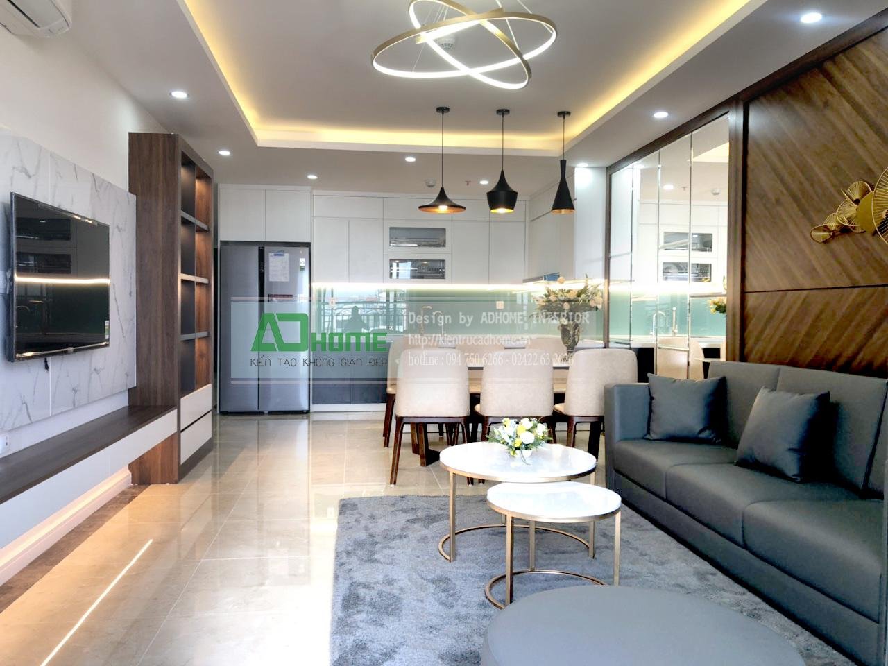 Thi công nội thất chung cư D'. Le Roi Soleil - Tây Hồ - Phong cách Hiện đại