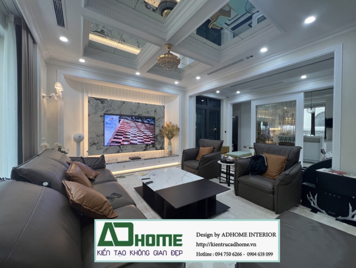 Thi Công Nội Thất Biệt Thự Vinhomes Ocean Park- Phong Cách Tân Cổ Điển